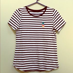 Old navy Striped pineapple tee
